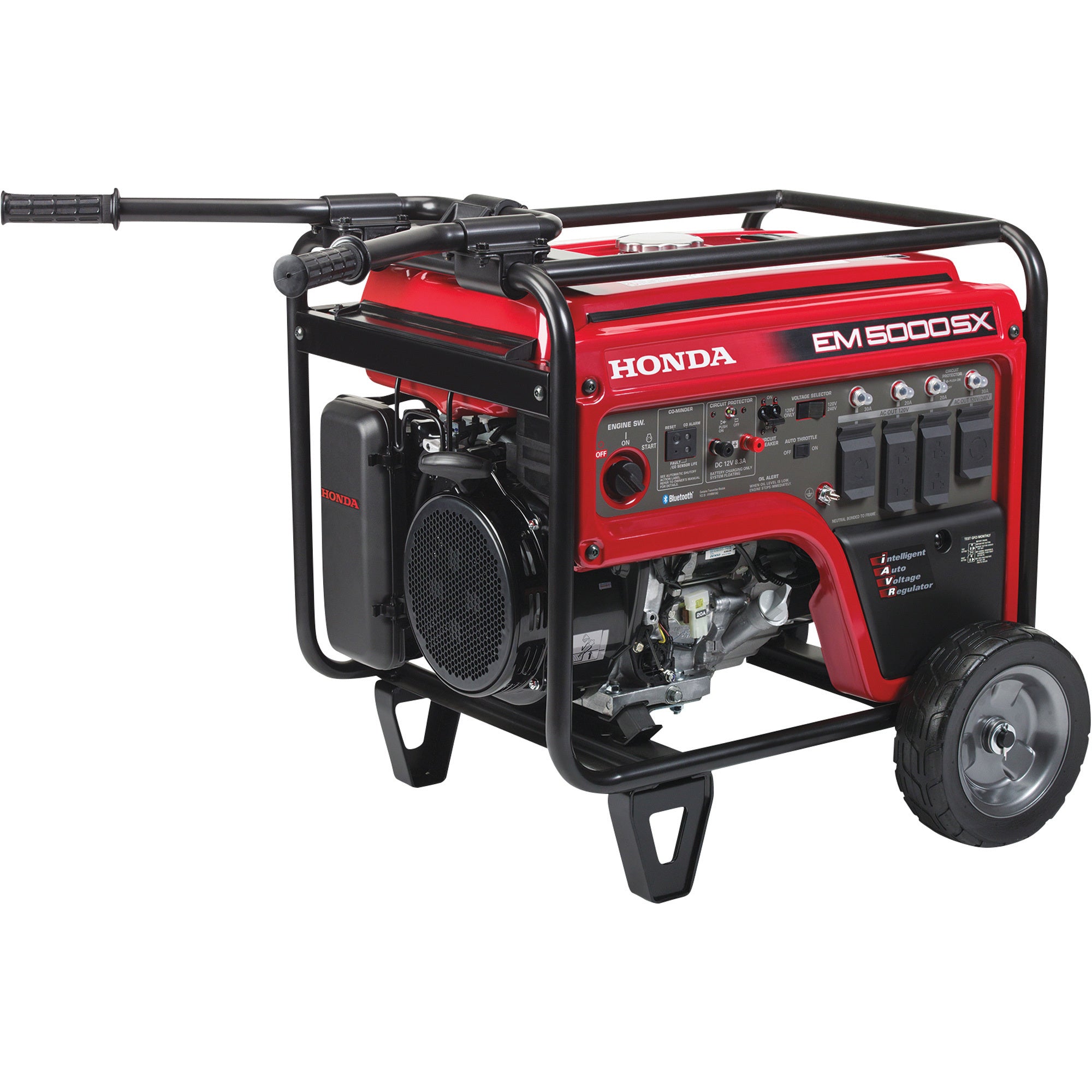 Honda EM5000S iAVR Series Portable Generator, 5000 Surge Watts, 4500 Rated Watts, Electric Start, Model# EM5000SXK3AN